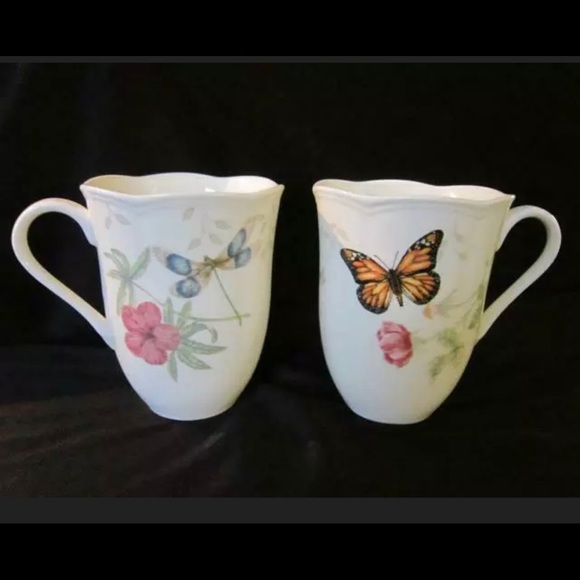 Lenox Butterfly Meadow Monarch & Dragonfly Mugs
